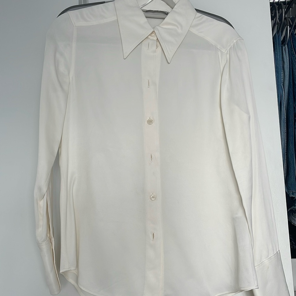 Zara Silk Button Down